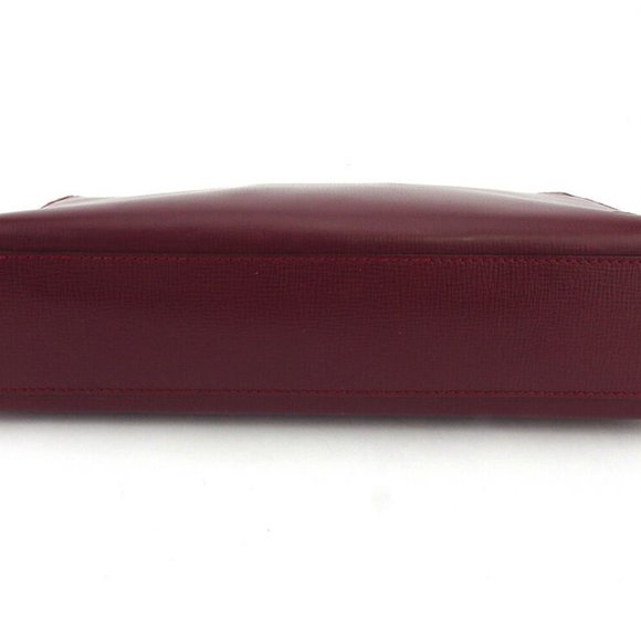Cartier clutch bag mast line Bordeaux leather Auth used E1619 - Picture 6 of 8